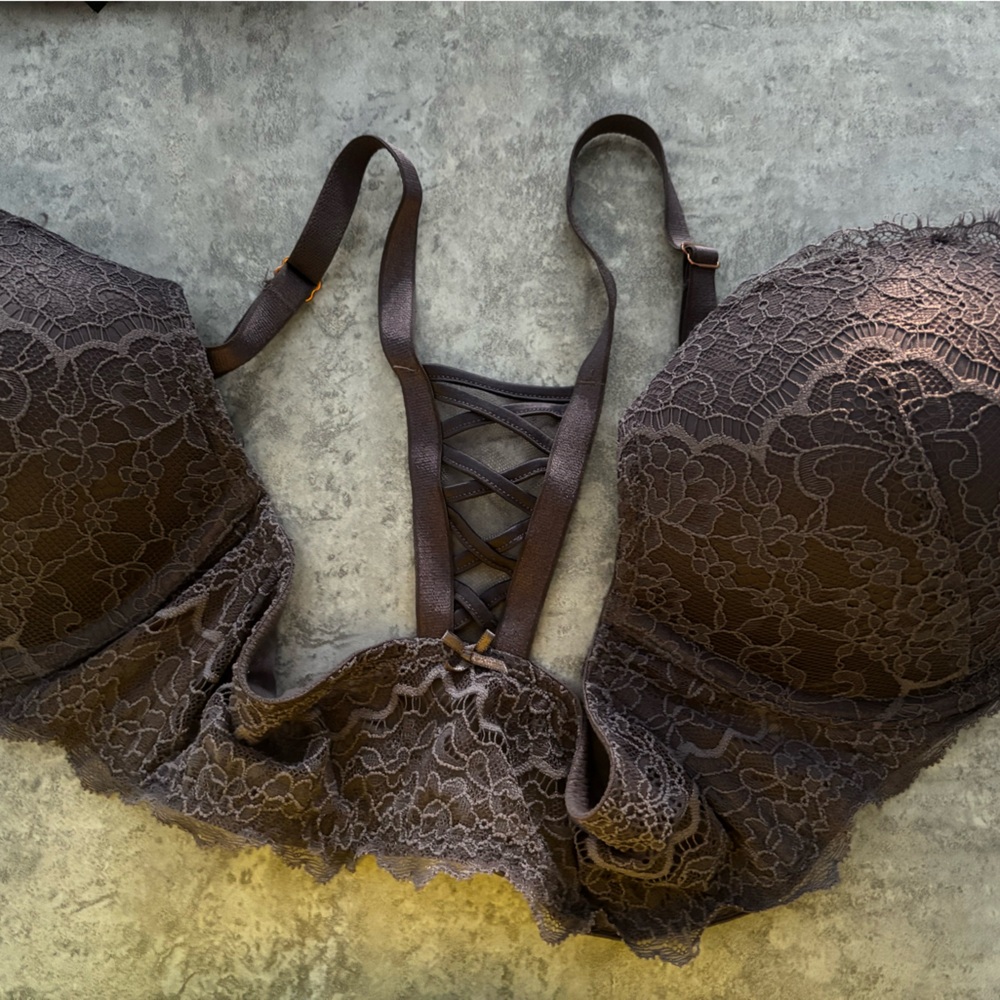 Victoria's Secret Brown Lace Full-Coverage Bra